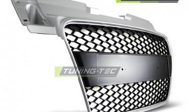 Решетка радиатора AUDI TT RS стиль серебрянная фото
