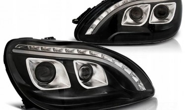 Диодные передние фары для MERCEDES W220 1998-2005 в стиле W222 фото