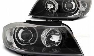 Фары передние BMW E90, E91 с Led кольцами Angel eyes фото