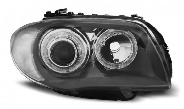 Серые фары передние BMW E87 / E81 / E82 / E88 с led кольцами  фото