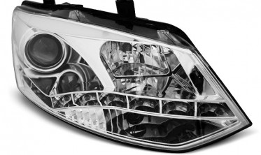 Фари передні VOLKSWAGEN POLO 6R з діодним рядком ДХО фото