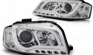 Фары передние tube lights AUDI A3 8P дорестайл фото