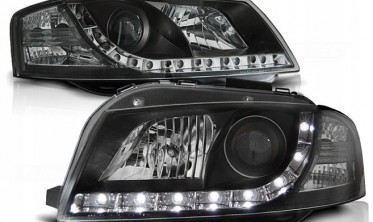 Чорні фари передні з діодами AUDI A3 8P дорестайл фото