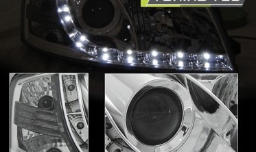 Фары передние с диодной строкой AUDI A3 8P дорестайл фото