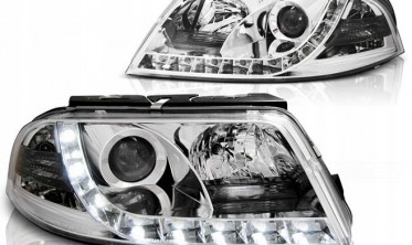 Фари передні VW Passat 3BG B5 з функцією DRL, хром фото