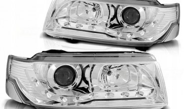 Передні тюнінг фари VOLKSWAGEN PASSAT B4 з діодним рядком фото