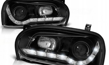 Фары передние VOLKSWAGEN GOLF 3 с диодной строкой фото