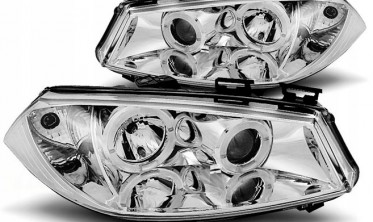 Передние фары тюнинг RENAULT MEGANE II ANGEL EYES фото
