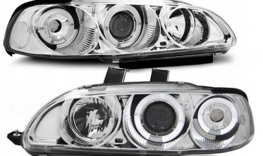 Тюнинговые фары передние HONDA CIVIC 1991-1995 2D/3D ANGEL EYES CHROME фото