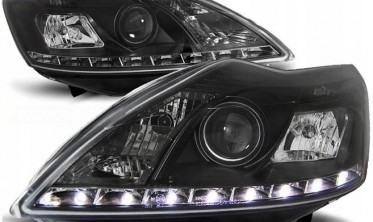 Новые передние фары с диодами FORD FOCUS 2 рестайлинг фото