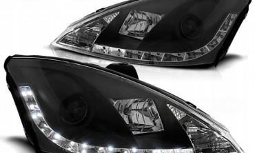 Фары передние черные с диодами FORD FOCUS МК1 рестайлинг фото
