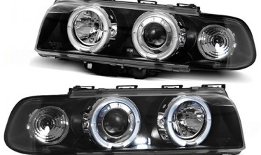 Тюнінгові фари передні з кільцями BMW 7 E38 дорестайл фото
