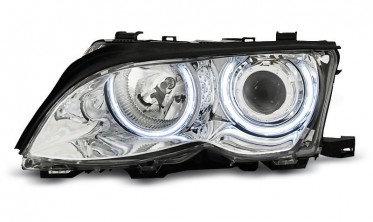 Фари передні BMW E46 рест. S/T angel eyes CCFL фото