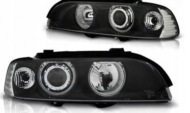 Тюнинговые фары передние BMW E39 c кольцами CCFL фото