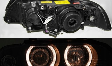 Чорні передні фари BMW E39 під ксенон D2S/H7 фото