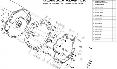 Gearbox adapter plate (переходная плита) BMW M60/M62/S62 - BMW M50, M52, M57 фото