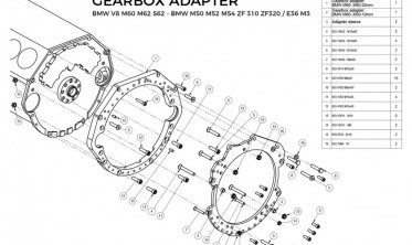 Gearbox adapter plate (переходная плита) BMW M60/M62/S62 - BMW M50, M52, M57 фото