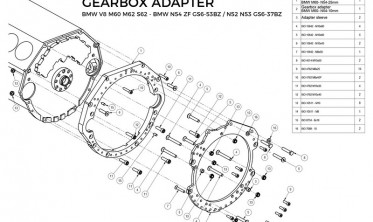 Gearbox adapter plate (переходная плита) BMW M60/M62/S62 - BMW M50, M52, M57 фото