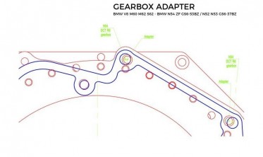 Gearbox adapter plate (переходная плита) BMW M60/M62/S62 - BMW M50, M52, M57 фото