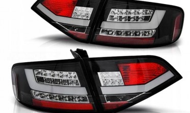 Чорні діодні ліхтарі задні AUDI A4 B8 седан дорестайл фото