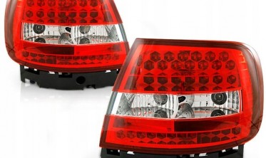 Led фонари задние AUDI A4 B5 седан red white фото