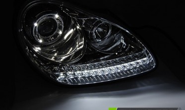 Передні тюнінгові фари під ксенон для Porsche Cayenne 2002-2006 фото