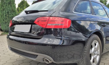 Дифузор заднього бампера Audi A4 B8 стиль S-line із вирізами на дві сторони фото