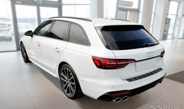 Черная защитная накладка на задний бампер Strong Audi A4 B9 Avant фото
