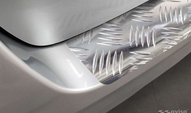 Алюмінієва захисна накладка на задній бампер VW Multivan T7 фото