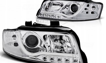 Фари передні з функцією DRL AUDI A4 B6 хром фото