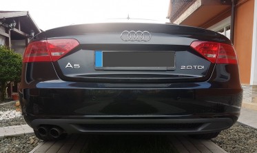 Задний диффузор Audi A5 Sportback в стиле S-line с одним вырезом фото