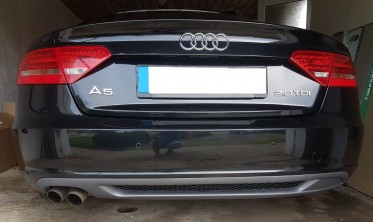 Задний диффузор Audi A5 Sportback в стиле S-line с одним вырезом фото
