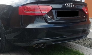 Задний диффузор Audi A5 Sportback в стиле S-line с одним вырезом фото