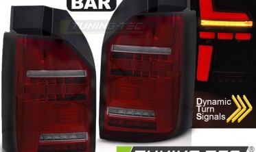 Діодні задні ліхтарі VW T6 (ляда) red smoke для заміни лампочних фото