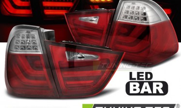 Тюнинговые фонари задние BMW 3 E91 kombi 2009-2011 LED BAR red white фото