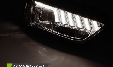 Диодные фары передние AUDI A4 B8 рестайлинг с диодными поворотами фото