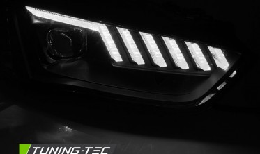 Черные led фары передние AUDI A4 B8 2012-2015 фото