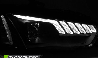 Черные led фары передние AUDI A4 B8 2012-2015 фото