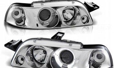 Тюнинговые фары передние FIAT PUNTO I с кольцами фото