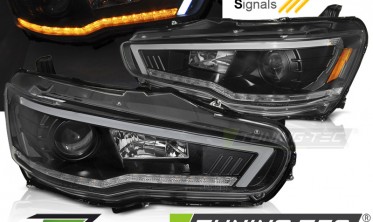 Тюнинговые фары передние MITSUBISHI LANCER 10 с динамическими поворотами фото