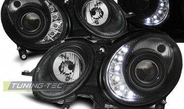 Фары передние с led габаритами MERCEDES Е W211 02-06 под заводской ксенон фото