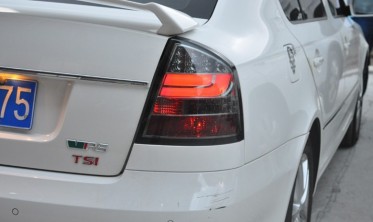 Задні ліхтарі Skoda Octavia 2 A5 тоновані седан LED BAR фото