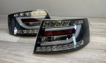 Фонари задние с диодами AUDI A6 C6 седан черные фото