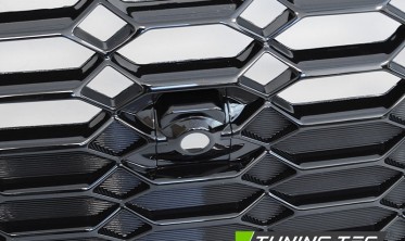 Тюнінгова решітка радіатора Audi A4 B9 рестайл у стилі RS4 чорна з хром рамкою фото