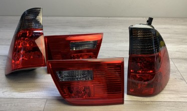 Тюнинговые задние фонари BMW X5 E53 red/smoke фото
