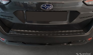 Черная защитная листва на задний бампер Subaru Outback 6 VI фото