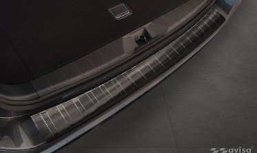 Черная защитная листва на задний бампер Subaru Outback 6 VI фото