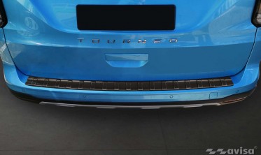 Черная защитная листва на задний бампер Ford Tourneo Connect 3 фото