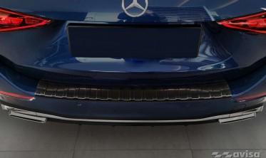 Черная листва для защиты заднего бампера Mercedes C T-Model AMG S206 фото