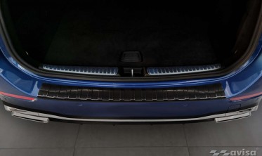 Черная листва для защиты заднего бампера Mercedes C T-Model AMG S206 фото